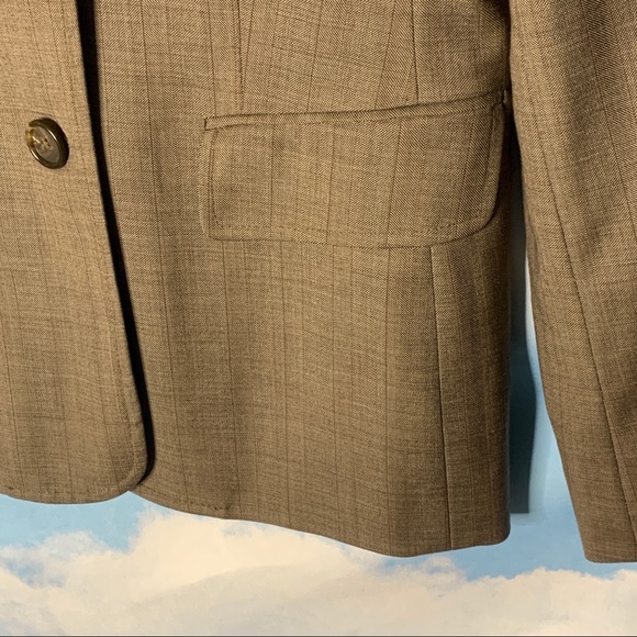 Loft- Brown/Gray Wool Blend Blazer size 8 Petite - Picture 4 of 14